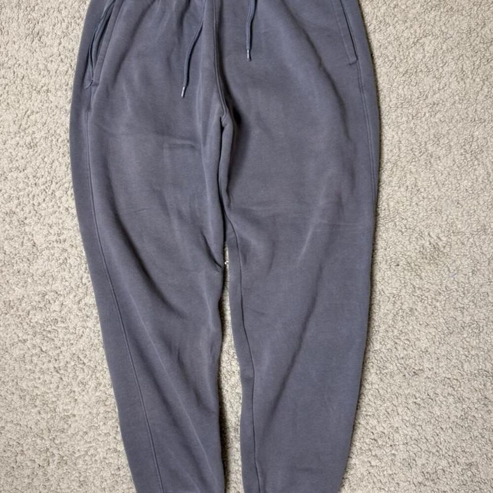 Hollister-co Men's Grey and Navy Joggers-tracksuits